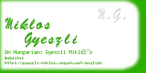 miklos gyeszli business card